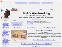 Tablet Screenshot of binkyswoodworking.com